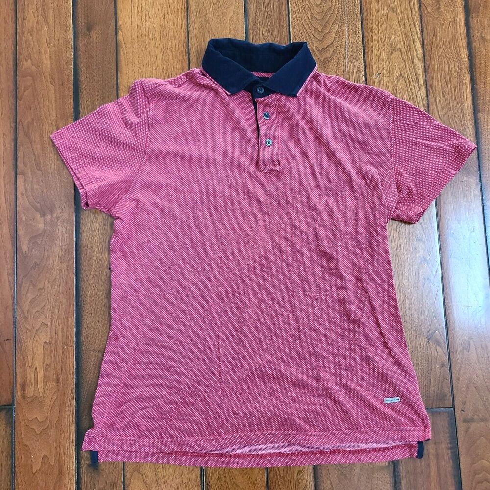 RODD & GUNN Polo Shirt Men's Large L New Haven Sports Fit Short Sleeves Red Blue